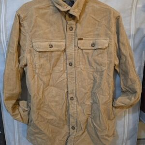 Buffalo David Bitton Beige Corduroy Shirt Jacket